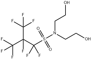 1,1,2,3,3,3-hexafluoro-N,N-bis(2-hydroxyethyl)-2-(trifluoromethyl)propane-1-sulphonamide 结构式