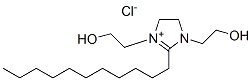 4,5-ジヒドロ-1,3-ビス(2-ヒドロキシエチル)-2-ウンデシル-1H-イミダゾール-3-イウム・クロリド 化学構造式