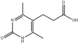 3-(2-ヒドロキシ-4,6-ジメチルピリミジン-5-イル)プロパン酸 化学構造式