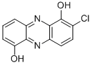2-クロロ-1,6-フェナジンジオール 化学構造式