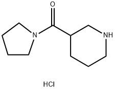 PIPERIDIN-3-YL-PYRROLIDIN-1-YL-METHANONE HYDROCHLORIDE 化学構造式