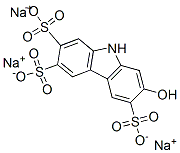 7-hydroxy-9H-carbazole-2,3,6-trisulphonic acid, sodium salt 结构式
