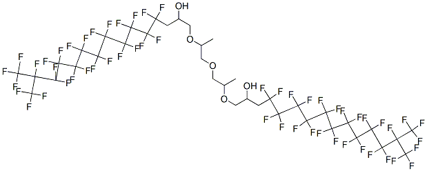 1,1'-[oxybis[(1-methylethylene)oxy]]bis[4,4,5,5,6,6,7,7,8,8,9,9,10,10,11,11,12,12,13,13,14,15,15,15-tetracosafluoro-14-(trifluoromethyl)pentadecan-2-ol] Structure
