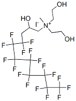 (4,4,5,5,6,6,7,7,8,8,9,9,10,10,11,11,11-heptadecafluoro-2-hydroxyundecyl)bis(2-hydroxyethyl)methylammonium iodide 结构式
