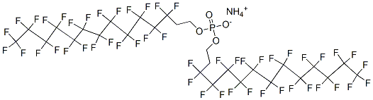 ammonium bis(3,3,4,4,5,5,6,6,7,7,8,8,9,9,10,10,11,11,12,12,13,13,14,14,14-pentacosafluorotetradecyl) phosphate 结构式