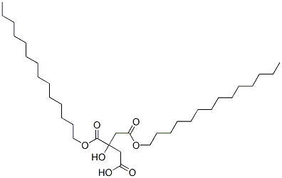 ditetradecyl hydrogen 2-hydroxypropane-1,2,3-tricarboxylate 结构式