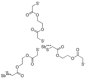 ビス(メルカプト酢酸)1,2-エタンジイル/アンチモン(III),(3:2) 化学構造式