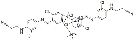 93776-72-8 bis[4-chloro-3-[[3-chloro-4-[(2-cyanoethyl)amino]phenyl]azo]-N,N,N-trimethylanilinium] tetrachlorozincate