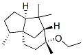 (3R)-6β-エトキシ-1,2,3,4,5,6,8,8aβ-オクタヒドロ-3β,6α,8,8-テトラメチル-7H-3aα,7α-メタノアズレン 化学構造式
