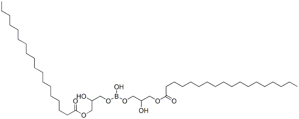 (hydroxyborylene)bis[oxy(2-hydroxypropane-1,3-diyl)] distearate 结构式