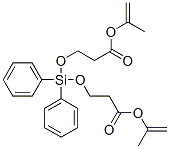3,3'-ジフェニルシリレンビス(オキシ)ビス(プロパン酸)ビス(1-メチルエテニル) 化学構造式