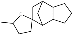デカヒドロ-5-メチルスピロ[フラン-2(3H),5'-[4,7]メタノ[5H]インデン] 化学構造式