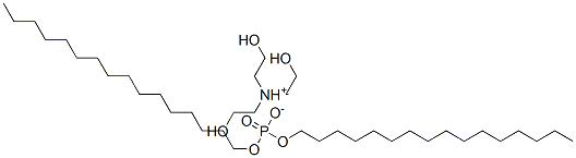 トリス(2-ヒドロキシエチル)アミン・りん酸ジヘキサデシル 化学構造式