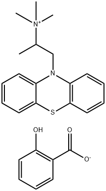tri(methyl)[alpha-methyl-10H-phenothiazin-10-ylethyl]ammonium salicylate,93777-63-0,结构式