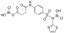 4-[(クロロヒドロキシビスムチノ)オキシ]-N-[4-[[(クロロヒドロキシビスムチノ)-2-チアゾリルアミノ]スルホニル]フェニル]-4-オキソブタンアミド 化学構造式