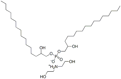 bis(2-hydroxyethyl)ammonium bis(2-hydroxyhexadecyl) phosphate 结构式