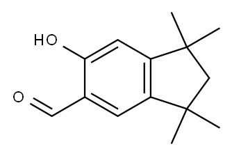 6-hydroxy-1,1,3,3-tetramethylindan-5-carbaldehyde Struktur