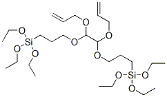 4,4,15,15-テトラエトキシ-9,10-ビス(2-プロペニルオキシ)-3,8,11,16-テトラオキサ-4,15-ジシラオクタデカン 化学構造式