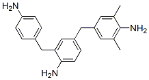 4-[(4-アミノ-3,5-ジメチルフェニル)メチル]-2-[(4-アミノフェニル)メチル]ベンゼンアミン 化学構造式