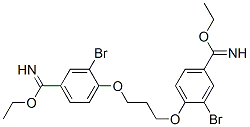 4,4'-[1,3-プロパンジイルビス(オキシ)]ビス(3-ブロモベンゼンカルボイミド酸エチル) 化学構造式