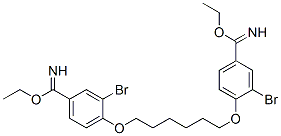 4,4'-[1,6-ヘキサンジイルビス(オキシ)]ビス(3-ブロモベンズイミド酸エチル) 化学構造式