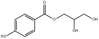 2,3-dihydroxypropyl 4-hydroxybenzoate Struktur