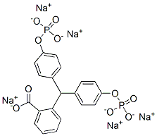 2-[ビス[4-(ホスホノオキシ)フェニル]メチル]安息香酸ペンタナトリウム 化学構造式