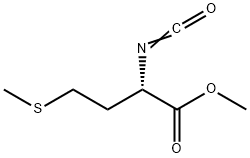 (S)-(-)-2-イソシアナト-4-(メチルチオ)酪酸メチル 化学構造式