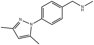 4-(3,5-ジメチル-1H-ピラゾール-1-イル)-N-メチルベンジルアミン 化学構造式
