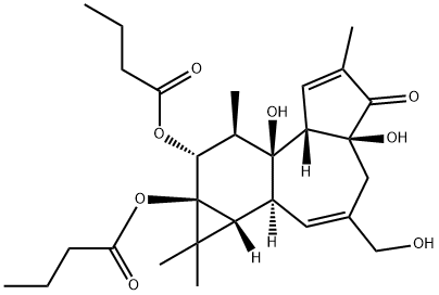 4ALPHA-PHORBOL 12,13-DIBUTYRATE 化学構造式
