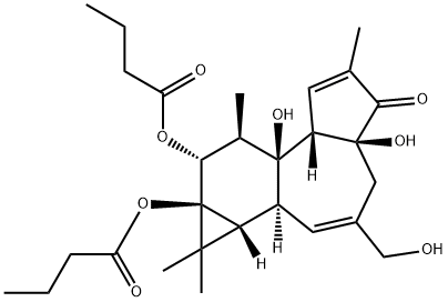 4ALPHA-PHORBOL 12,13-DIBUTYRATE 结构式