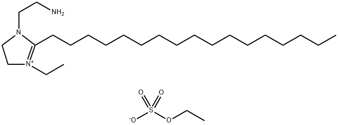 1-(2-aminoethyl)-3-ethyl-2-heptadecyl-4,5-dihydro-1H-imidazolium ethyl sulphate 结构式