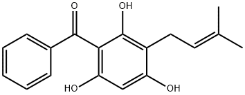 3-异戊烯基-2,4,6-三羟基二苯甲酮, 93796-20-4, 结构式
