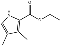 3,4-ジメチル-1H-ピロール-2-カルボン酸エチルエステル 化学構造式