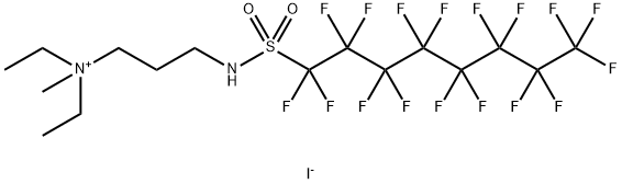 N,N-ジエチル-3-[[(ヘプタデカフルオロオクチル)スルホニル]アミノ]-N-メチル-1-プロパンアミニウム・ヨージド 化学構造式