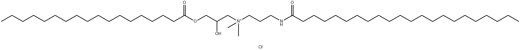2-hydroxy-3-[(oxooctadecyl)oxy]propyldimethyl[3-[(1-oxodocosyl)amino]propyl]ammonium chloride Structure