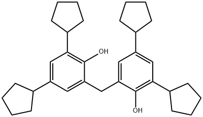 2,2'-メチレンビス(4,6-ジシクロペンチルフェノール) 化学構造式