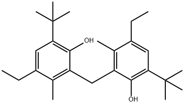 2,2'-メチレンビス[6-(1,1-ジメチルエチル)-4-エチル-3-メチルフェノール] 化学構造式