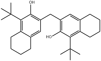 3,3'-methylenebis[1-(1,1-dimethylethyl)-5,6,7,8-tetrahydro-2-naphthol] Struktur