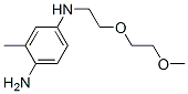 N'-[2-(2-メトキシエトキシ)エチル]-2-メチル-1,4-ベンゼンジアミン 化学構造式