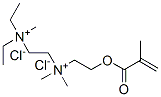 N,N-ジエチル-N,N′,N′-トリメチル-N′-[2-[(2-メチル-1-オキソ-2-プロペニル)オキシ]エチル]-1,2-エタンジアミニウム・ジクロリド 化学構造式