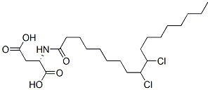N-(9,10-dichloro-1-oxooctadecyl)-L-aspartic acid Struktur