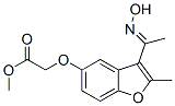 Acetic  acid,  2-[[3-[1-(hydroxyimino)ethyl]-2-methyl-5-benzofuranyl]oxy]-,  methyl  ester Struktur