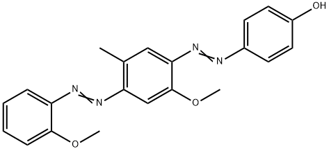 p-[[2-methoxy-4-[(2-methoxyphenyl)azo]-5-methylphenyl]azo]phenol 结构式