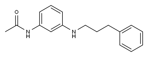 N-[3-[(3-phenylpropyl)amino]phenyl]acetamide 结构式