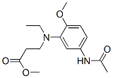 methyl N-[5-(acetylamino)-2-methoxyphenyl]-N-ethyl-beta-alaninate 结构式