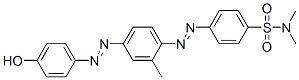 p-[[4-[(p-hydroxyphenyl)azo]-o-tolyl]azo]-N,N-dimethylbenzenesulphonamide Structure