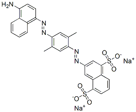 disodium 3-[[4-[(4-amino-1-naphthyl)azo]-2,5-dimethylphenyl]azo]naphthalene-1,5-disulphonate ,93805-43-7,结构式