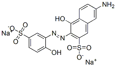 disodium 7-amino-4-hydroxy-3-[(2-hydroxy-5-sulphonatophenyl)azo]naphthalene-2-sulphonate Structure