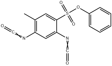 phenyl 2,4-diisocyanato-5-methylbenzenesulphonate Structure